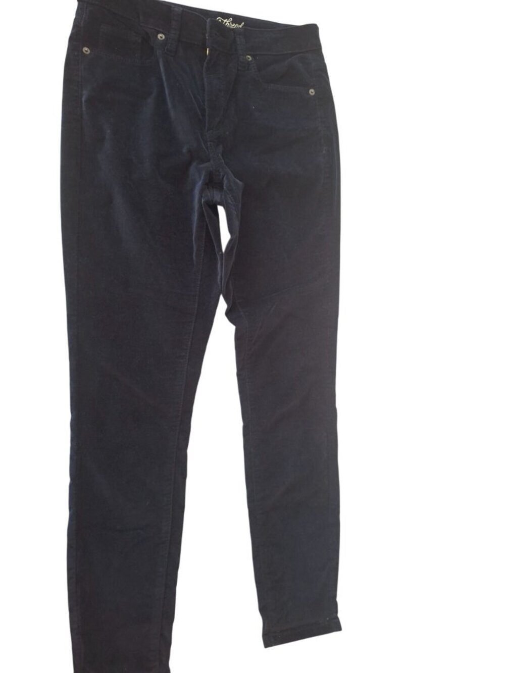 Universal Thread Womens 6 28R Black Velvet High Rise Skinny Pants Dark Academia